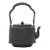 "Fanning the Fire" Antique Japanese Iron Teapot, C. 1920s For Sale