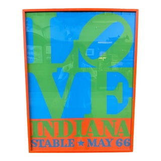 Robert Indiana "Love, Indiana Stable May 66" Silkscreen Poster 1971 For Sale