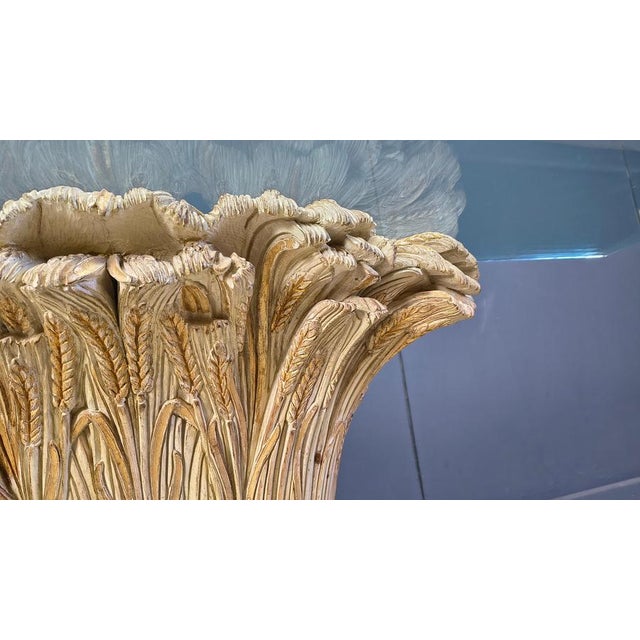 Hollywood Regency Sheaf of Wheat Console from Franco Chelini, 1970s For Sale - Image 3 of 17