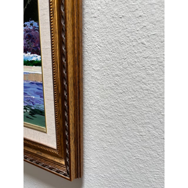 1990s 1994 Original Oil on Canvas "Viscaya" by Cuban Artist Antonio Moreno Peñalver - Framed For Sale - Image 5 of 7