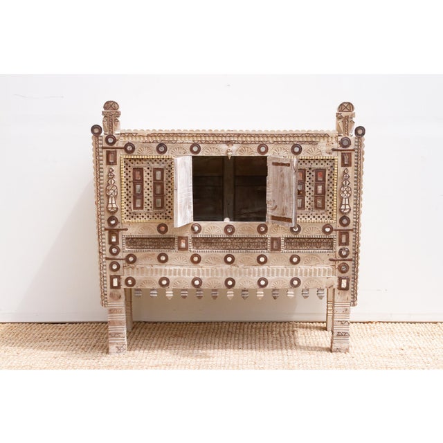 1960s Finely Carved Indian Dowry Chest Cabinet For Sale - Image 9 of 12