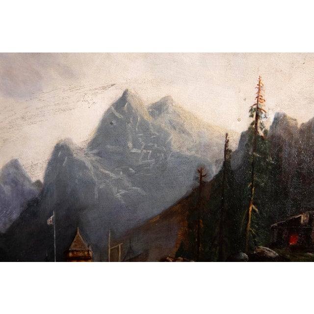 Late 19th Century 19th Cen Norway Coastal Landscape Oil Painting in 1883 Gold Leaf Frame 19" X 26" For Sale - Image 5 of 8