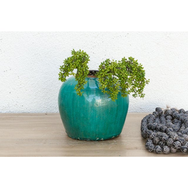 Aqua Lagoon Glazed Vase For Sale In Los Angeles - Image 6 of 6