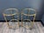 Chinoiserie Pair of Gold Faux Bamboo Tables For Sale - Image 3 of 7