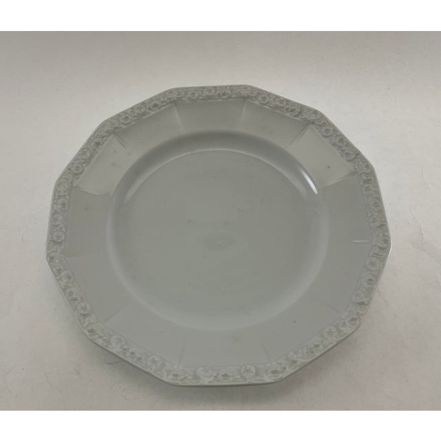 Rosenthal Germany New 1970s Maria Exquisite Porcelain White, Called White Gold - 42 Plates For Sale - Image 4 of 11