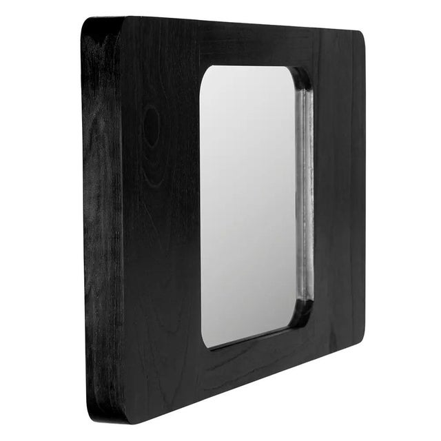 Mid-Century Modern NOIR Franklin Mirror, B, Charcoal Black For Sale - Image 3 of 4