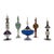 Vintage Hand-Blown Egyptian Pyrex Glass Genie Perfume Bottles – Collection of 5 For Sale