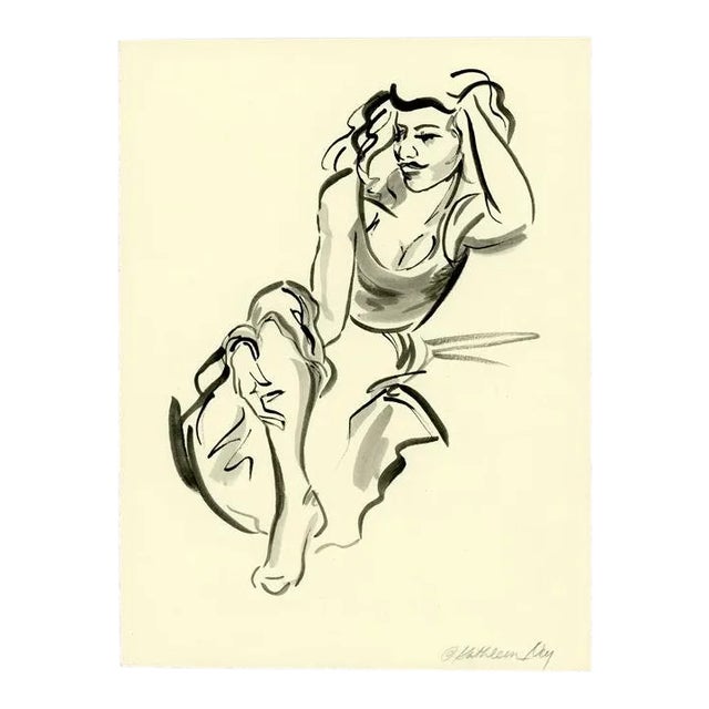 Brush Figure I Original Ink Drawing For Sale