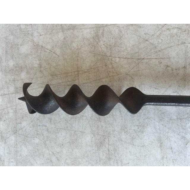 Antique Farmhouse Wood T Auger Drill, Barn Beam Drill For Sale - Image 4 of 4