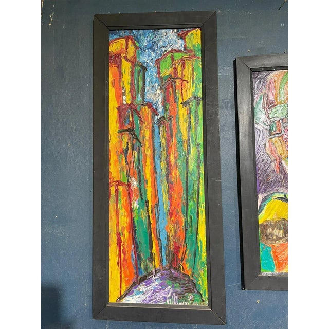 Mid-Century Florentine Oil Painting on Board – Italian Vintage Art Add a vibrant touch of Italian artistry to your space...