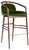 Essex Green Velvet Bar Stool by Javier Gomez For Sale