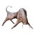 Vintage Metal Abstract Bull Sculpture For Sale