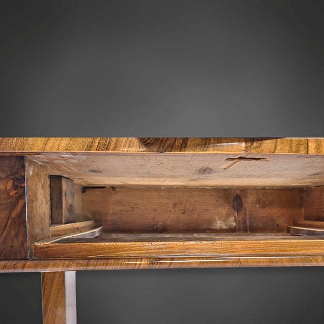 Biedermeier Side Table in Walnut Veneer, 1840 For Sale - Image 10 of 16