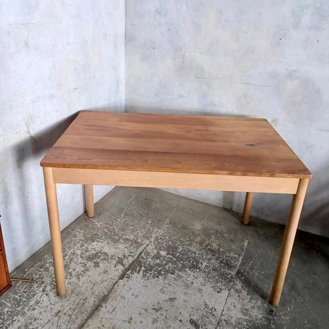 Mid-Century Modern Blonde Elm and Beech Desk Table and Bentwood Chair from Ercol, 1960s, Set of 2 For Sale - Image 8 of 11