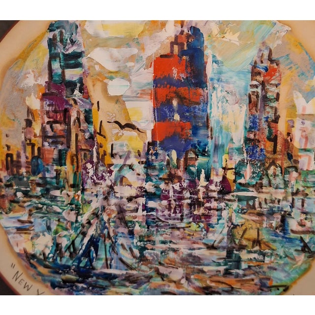 1970s 1970s Charles Weissman Melohs Mixed Media Painting New York, n.y. For Sale - Image 5 of 15