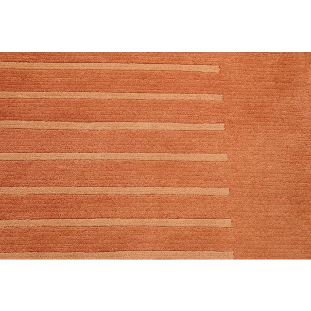 1980s 1980s Vintage Nepalese Rust/Tan Wool Rug - 6'0'' X 9'0'' For Sale In New York - Image 6 of 10
