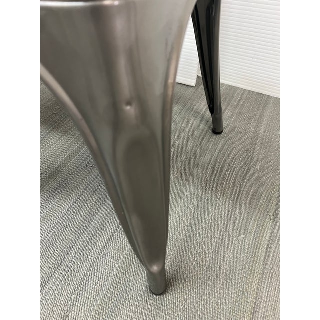 Metal Xavier Pauchard for Tolix Galvanized Steel a-Chairs, Set of Four For Sale - Image 7 of 12