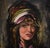 Portraiture Glimmer of Bohemia Oil on Canvas by Lily Movahedi For Sale - Image 3 of 3