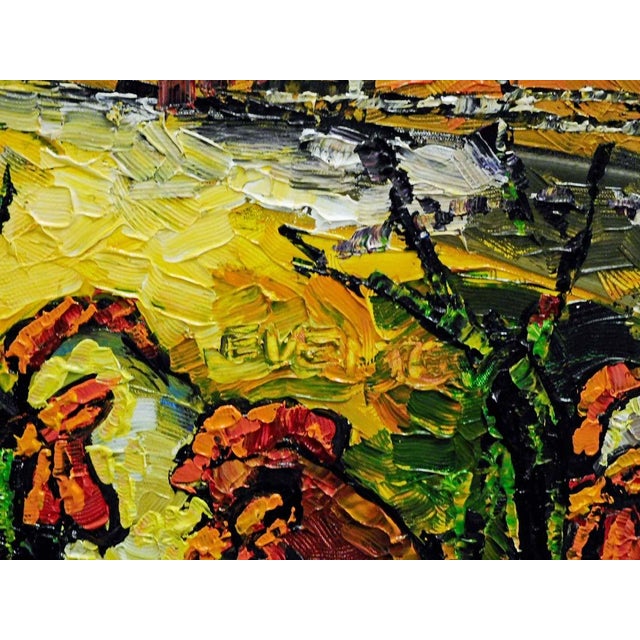 Maya Eventov "Untitled" Rooster Original Acrylic on Canvas H.Signed For Sale - Image 4 of 14