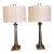 Pair of Neoclassical Brass Lamps For Sale