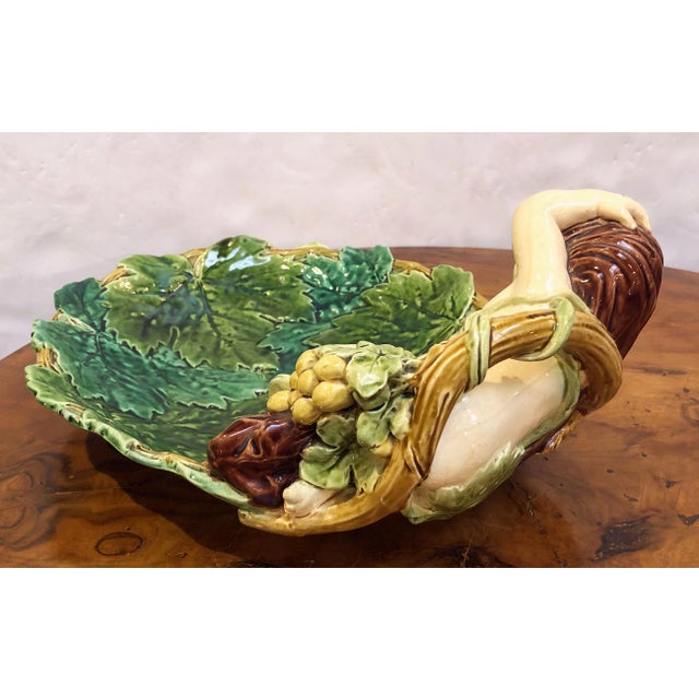 Ceramic English Majolica Cherub Dish by Minton For Sale - Image 7 of 13