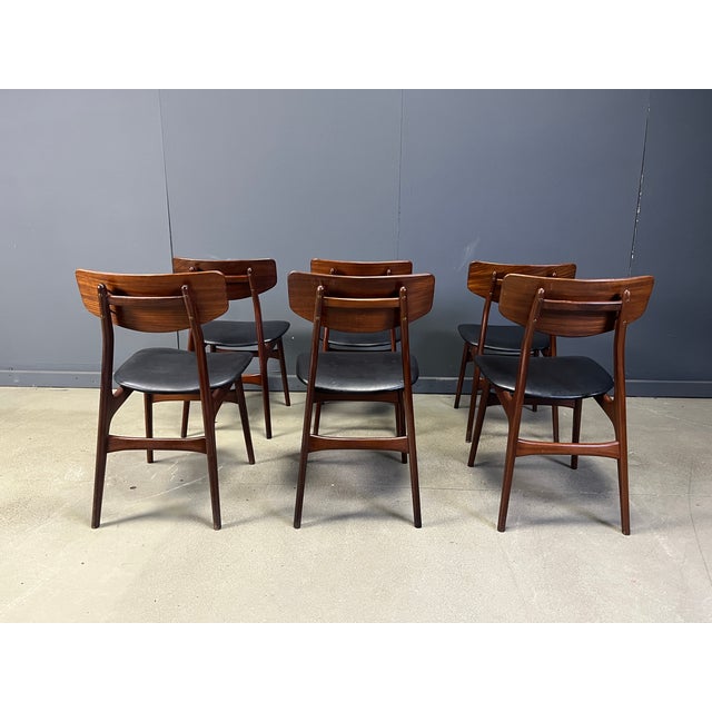 Mid-Century Modern Dining Set by Louis Van Teeffelen for Wébé, 1960s, Set of 7 For Sale - Image 14 of 18