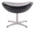Egg Ottoman in Black Elegance Leather by Arne Jacobsen for Fritz Hansen, 2006 For Sale
