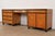 Mid-Century Modern Baker Furniture Mid-Century Hollywood Regency Campaign Satinwood Desk or Executive Credenza, Circa 1960s For Sale - Image 3 of 12