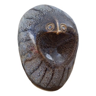 Annie Maume, Sandstone Owl, 1970s, Stoneware For Sale