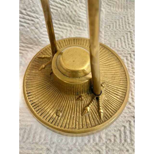 Mid 20th Century Hollywood Regency Chinoiserie Brass Crane Sculptures - A Pair For Sale - Image 10 of 11
