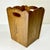1970s Vintage Folk Art Boho Chic Walnut Wood Wastebasket For Sale - Image 6 of 10