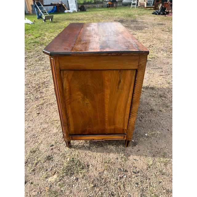 French 19th Century Louis XVI Solid Walnut Chest of Drawers For Sale - Image 6 of 9