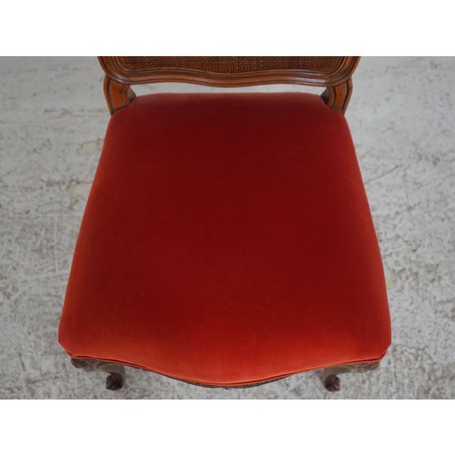 Set of 6 French Louis XV Walnut Cane Back Dining Chairs For Sale - Image 11 of 18