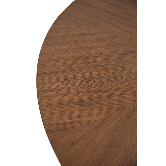 Not Yet Made - Made To Order Matthew Izzo Home Callum 60" Round Three Tiered Base Oak Dining Table For Sale - Image 5 of 7