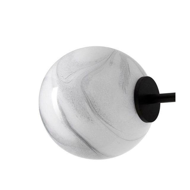 Glass Mid-Century Modern Starburst Chandelier in Black Metal & Glass from Cassina For Sale - Image 7 of 10