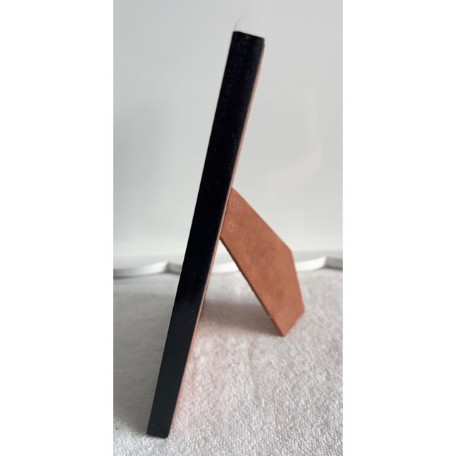 Handcrafted Italian Wood 5 X 7 Photo Frame Black White Made in Italy For Sale - Image 4 of 9