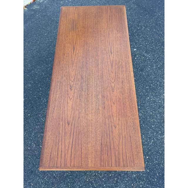 Vintage Mid Century Modern Teak Coffee Table For Sale - Image 4 of 12