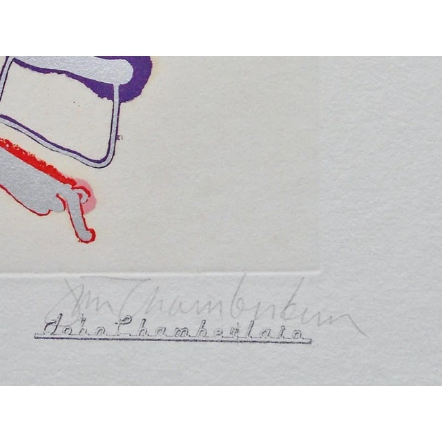 John Chamberlain John Chamberlain Signed Print 'Little More How' From 'Outer Signs of Inner Grace' Suite 1986, Number 22 / 27, Unframed For Sale - Image 4 of 10