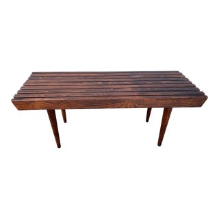 1950s Mid-Century Slat Bench For Sale