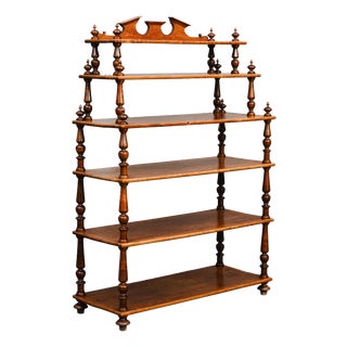Gründerzeit Tiered Shelf in Walnut, Late 19th Century For Sale