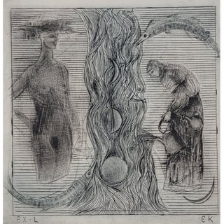 Ewa Kutylak, A River, Mezzotint and Drypoint on Paper, 2012 For Sale