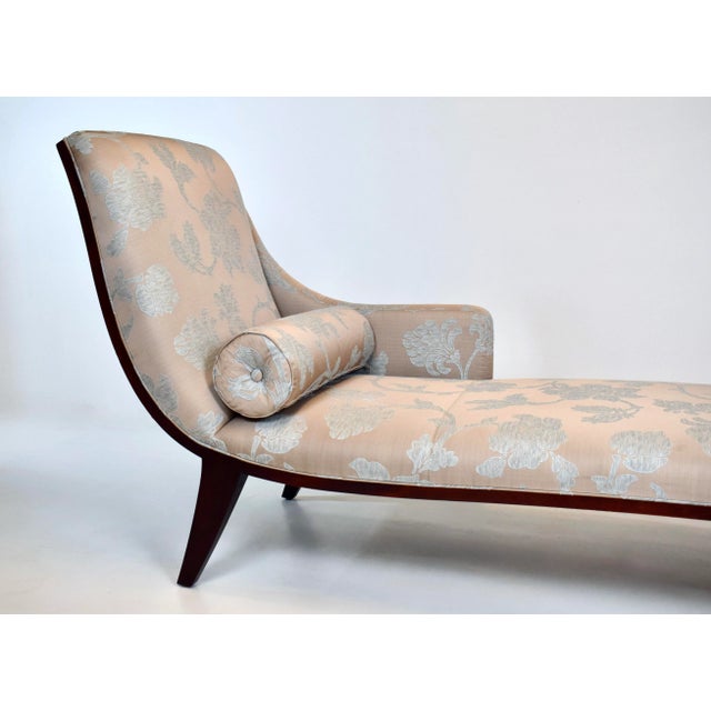 Early 21st Century Stickley Brothers Neoclassical Chaise Lounge, Mahogany Upholstery, Usa For Sale - Image 5 of 11