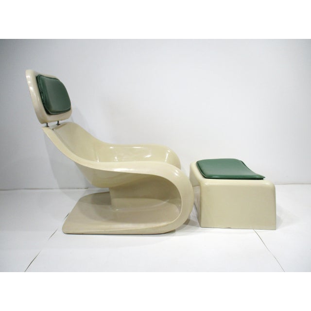 Mid-Century Modern Space Age Targa Lounge Chair and Ottoman in the Style of Klaus Uredt For Sale - Image 3 of 12