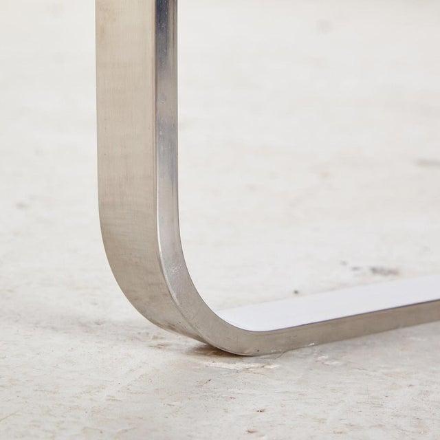 Black Steel Armchair with Leather Upholstery For Sale - Image 8 of 15