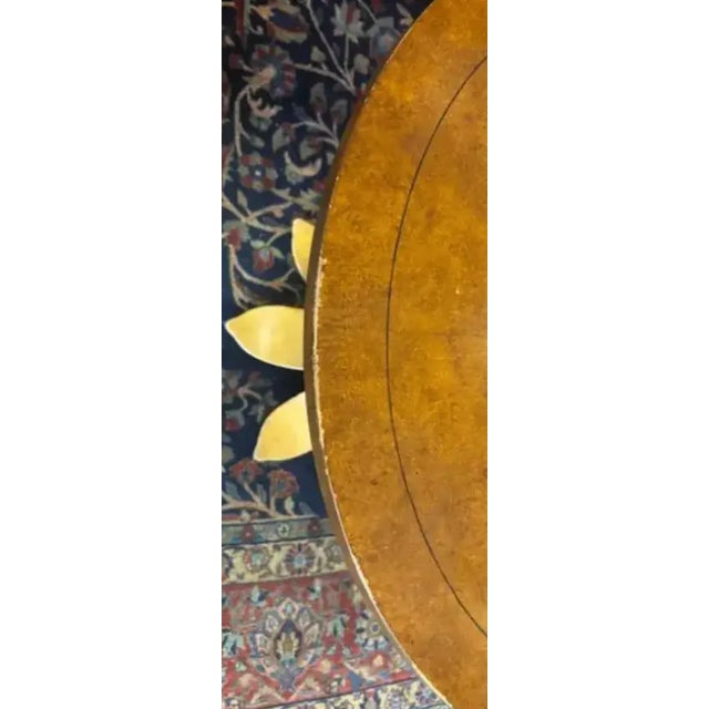 Brown Mid Century Italian Gilt Wood and Birds Eye Maple Side Table For Sale - Image 8 of 11