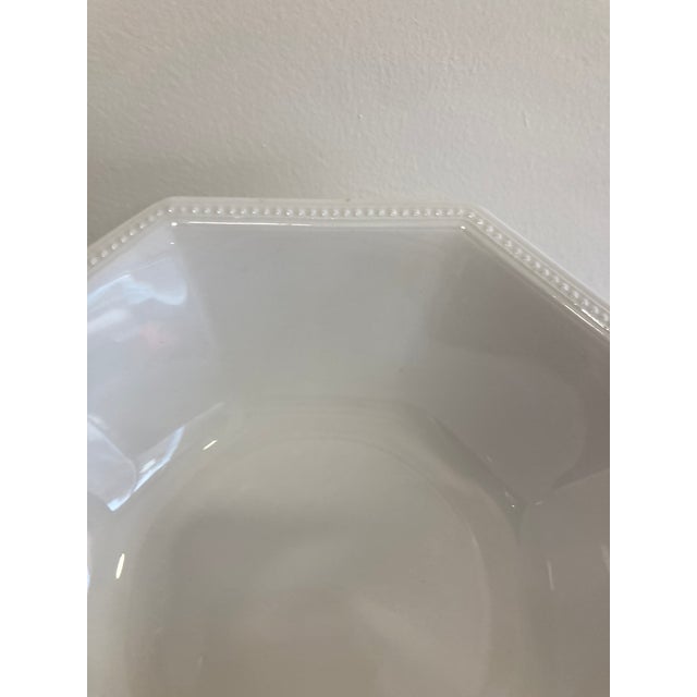 English Late 20th Century Johnson Brothers England White Ironstone Octagonal Bowls – Set of 10 For Sale - Image 3 of 11