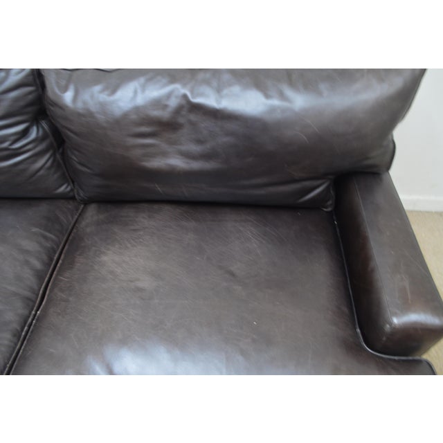 Baker Leather Sofa For Sale - Image 13 of 18