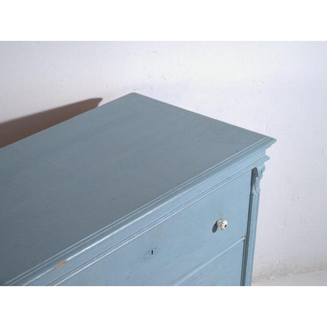 Antique Blue Chest of Drawers by Amaru For Sale - Image 3 of 12