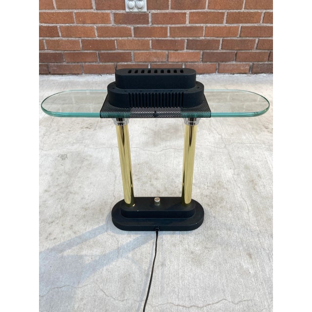 Black Memphis Style Desk Lamp Robert Sonneman for Kovacs For Sale - Image 8 of 13