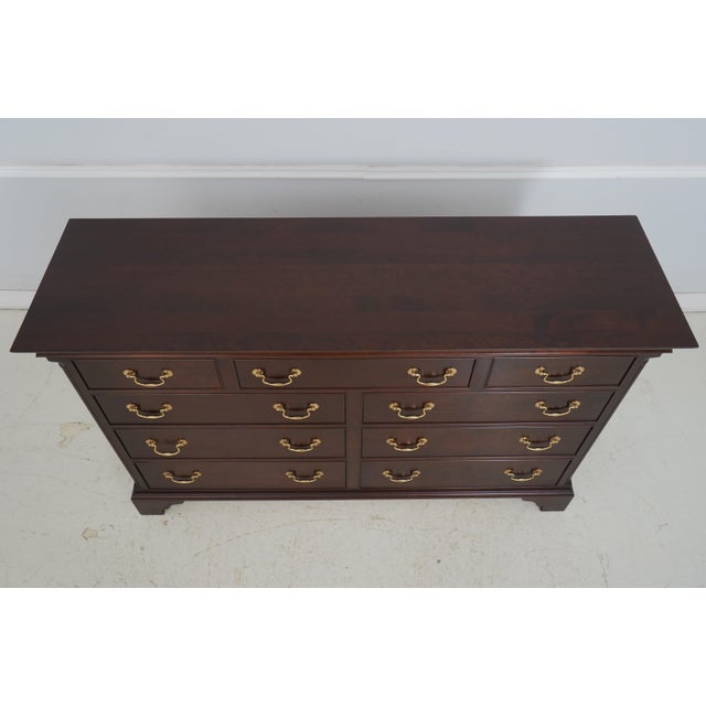 Wood Stickley Cherry Chippendale Large Bedroom Dresser For Sale - Image 7 of 16